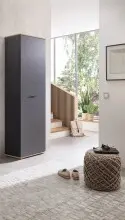 Garderobenschrank >Fynn< in Anthrazit / Artisan...