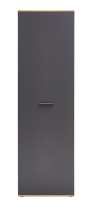 Garderobenschrank >Fynn< in Anthrazit / Artisan Eiche Dekor - 60x199x38 (BxHxT)