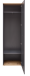 Garderobenschrank >Fynn< in Anthrazit / Artisan Eiche Dekor - 60x199x38 (BxHxT)