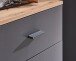 Garderobenschrank >Fynn< in Anthrazit / Artisan Eiche Dekor - 60x199x38 (BxHxT)