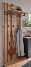 Garderoben-Set >Fynn< (2-tlg.) in Anthrazit / Artisan Dekor - 223x199x38cm (B/H/T)