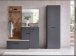 Garderoben-Set >Fynn< (2-tlg.) in Anthrazit / Artisan Dekor - 223x199x38cm (B/H/T)