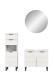 Badezimmer-Set >Riff< (3-teilig) in Weiß - 120x193x34cm (BxHxT)