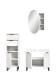 Badezimmer-Set >Riff< (3-teilig) in Weiß - 120x193x34cm (BxHxT)