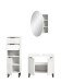 Badezimmer-Set >Riff< (3-teilig) in Weiß - 120x193x34cm (BxHxT)