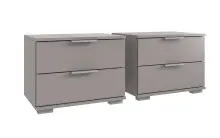 Nachtkommode >Easy Plus< (2er-Set) in SAHARAGRAU -...