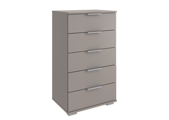 Hochkommode >Easy Plus< 5 Schubladen, in SAHARAGRAU - 49x102x41cm (BxHxT)
