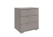 Nachtkommode >Easy Plus< 3 Schubladen, in SAHARAGRAU - 52x58x38cm (BxHxT)