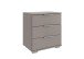 Nachtkommode >Easy Plus< 3 Schubladen, in SAHARAGRAU - 52x58x38cm (BxHxT)