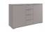 Kombikommode >Easy Plus< 2 Türen, 4 Schübe, in SAHARAGRAU - 130x83x41cm (BxHxT)