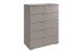 Hochkommode >Easy Plus< 6 Schubladen, in SAHARAGRAU - 82x102x42cm (BxHxT)