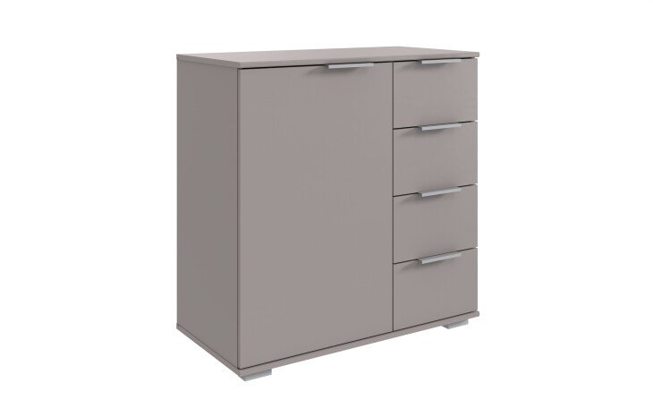 Kombikommode >Easy Plus< 1 Tür, 4 Schubladen, in SAHARAGRAU - 81x83x41cm (BxHxT)