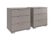 Nachtkommode >Easy Plus< (2er-Set) je 3 Schubladen,...