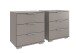 Nachtkommode >Easy Plus< (2er-Set) je 3 Schubladen, in SAHARAGRAU - 52x58x38cm (BxHxT)