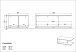 Couchtisch >California< in Kaschmir / Nussbaum-Dekor  - 109x39x59cm (BxHxT)