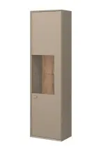 Stauraumvitrine >Calvi< 1 Tür, Steingrau /...