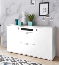 Sideboard >3673< in Weiß, Holzwerkstoff -...
