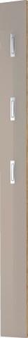 Garderobenpaneel >3765< 3 Haken, Navarra-Eiche Dekor / Steingrau - 15x170x3 (BxHxT)