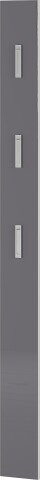 Garderobenpaneel >3765< 3 Haken, in Graphit - 15x170x3cm (BxHxT)