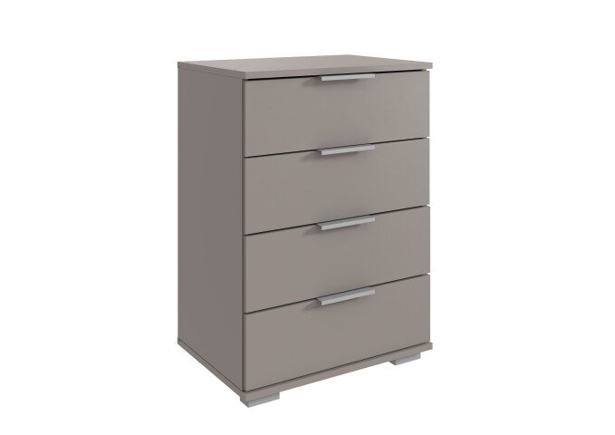 Hochkommode >Easy Plus< 4 Schubladen, in SAHARAGRAU - 52x74x38cm (BxHxT)
