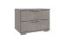 Nachtkommode >Easy Plus< 2 Schübe, SAHARAGRAU + GLAS SAHARAGRAU - 52x40x38cm (BxHxT)