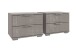 Nachtkommode >Easy Plus< (2er-Set) je 2 Schübe, SAHARAGRAU - 52x40x38cm (BxHxT)