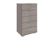 Hochkommode >Easy Plus< 5 Schubladen, SAHARAGRAU -...