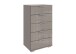 Hochkommode >Easy Plus< 5 Schubladen, SAHARAGRAU - 49x102x41cm (BxHxT)