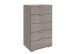 Hochkommode >Easy Plus< 5 Schubladen, SAHARAGRAU - 49x102x41cm (BxHxT)