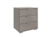 Nachtkommode >Easy Plus< 3 Schübe, SAHARAGRAU - 52x58x38cm (BxHxT)