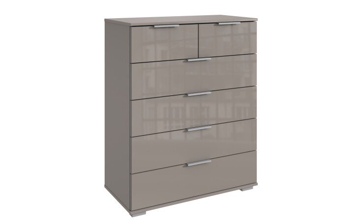 Schubkastenkommode >Easy Plus< 6 Schubladen, SAHARAGRAU - 82x102x42cm (BxHxT)