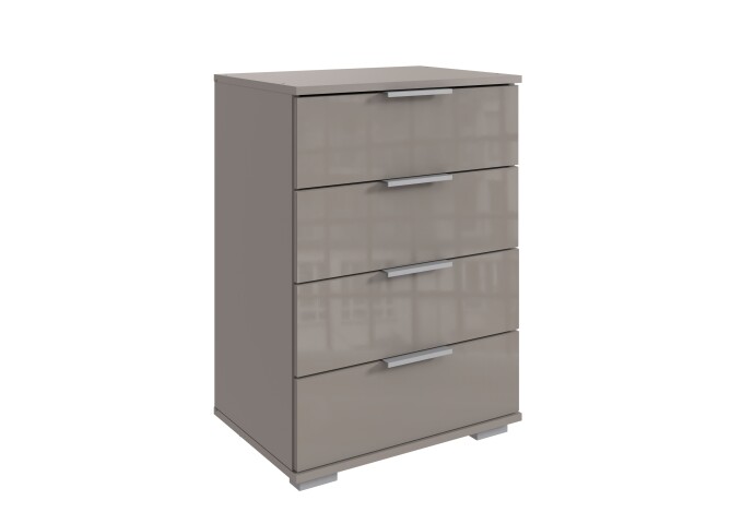Hochkommode >Easy Plus< 4 Schubladen, SAHARAGRAU - 52x74x38cm (BxHxT)