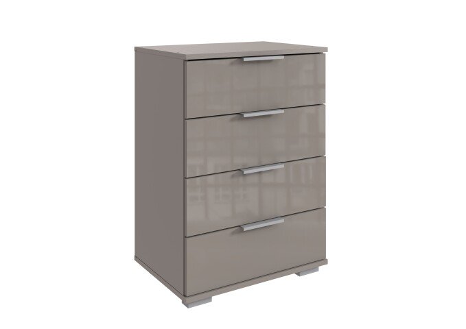 Hochkommode >Easy Plus< 4 Schubladen, SAHARAGRAU - 52x74x38cm (BxHxT)