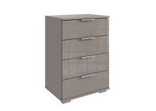 Hochkommode >Easy Plus< 4 Schubladen, SAHARAGRAU -...