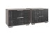 Nachtkommode >Easy Plus< (2er-Set) je 2 Schübe, SAHARAGRAU + GLAS GREY - 104x40x38 (BxHxT)