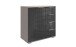 Kommode >Easy Plus< 1 Tür, 4 Schübe, SAHARAGRAU + GLAS GREY - 81x83x41cm (BxHxT)