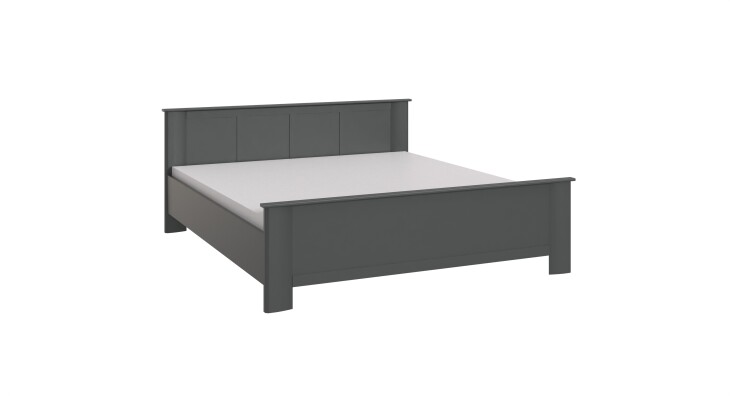 Bett-Set >Chalet< (3-teilig) Bett + 2 Nachtkommoden, Graphit - 273x85x210cm (BxHxT)