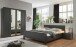 Schlafzimmer-Set >Chalet< (3-teilig) Bett + 2 Nachtkommoden, Graphit - 273x85x210cm (BxHxT)