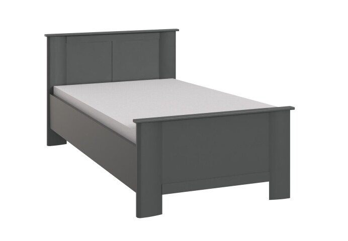 Bett >Chalet< Seniorenbett, Liegefläche 100x200cm, Graphit - 109x85x210cm (BxHxT)