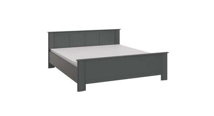 Bett >Chalet< Liegefläche 160x200cm, Graphit - 169x85x210cm (BxHxT)