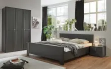 Bett >Chalet< Liegefläche 160x200cm, Graphit -...