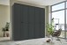 Drehtürenschrank >Chalet< 5 Türen, 3 Böden, 3 Stangen, Graphit - 225x210x58cm (BxHxT)