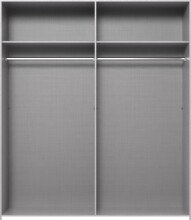 Drehtürenschrank >Chalet< 4 Türen, 2 Böden, 2 Stangen, Graphit - 180x210x58cm (BxHxT)