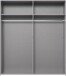 Drehtürenschrank >Chalet< 4 Türen, 2 Böden, 2 Stangen, Graphit - 180x210x58cm (BxHxT)