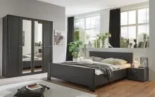 Nachtkommode >Chalet< 2 Schubladen, in Graphit -...