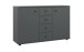 Sideboard >Chalet< 2 Türen, 4 Schübe, Graphit - 130x83x41cm (BxHxT)