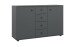 Sideboard >Chalet< 2 Türen, 4 Schübe, Graphit - 130x83x41cm (BxHxT)