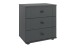 Nachtkommode >Chalet< (2er-Set) je 3 Schubladen, in Graphit - 104x58x38cm (BxHxT)