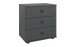 Nachtkommode >Chalet< (2er-Set) je 3 Schubladen, in Graphit - 104x58x38cm (BxHxT)