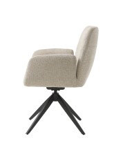 Armlehnstuhl >ROXANA< drehbar, Wipp-Relax-Funktion, Sand, Stoff-Brego - 57,5x88x62cm (BxHxT)